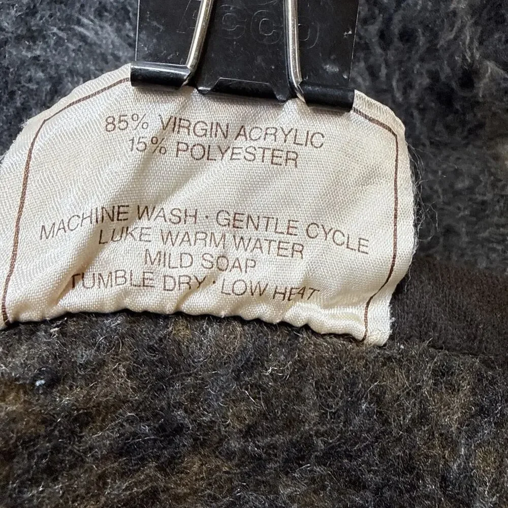 Biederlack Vintage Brown Teddy Bear Plush Throw Blanket Made in USA‎